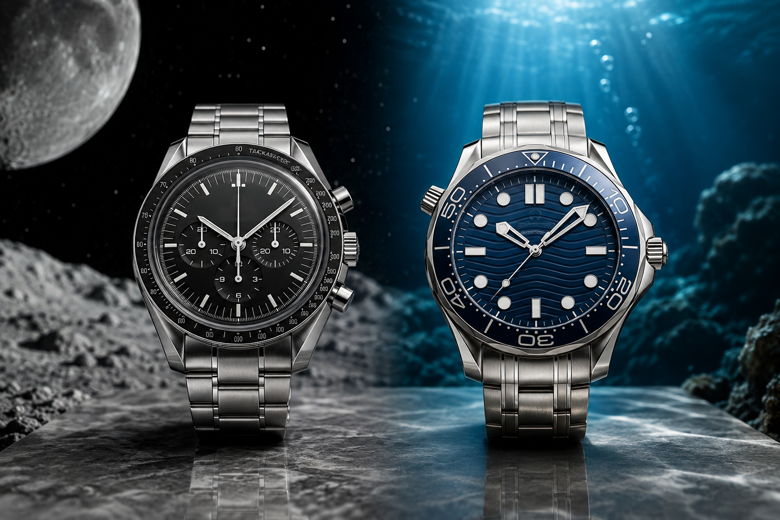Omega Speedmaster vs Seamaster