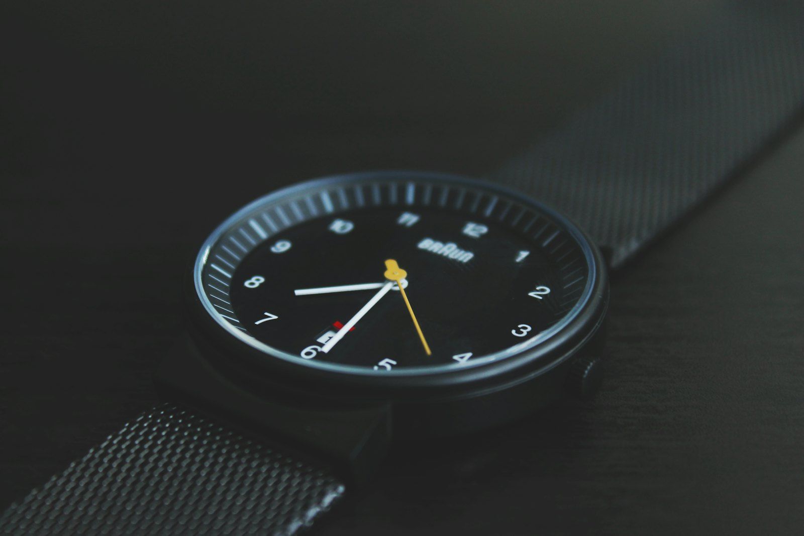 An elegant slim dress watch on leather